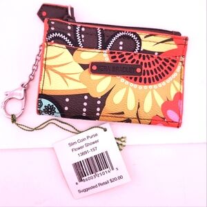 NWT Vera Bradley Flower Showe Slim Coin Purse